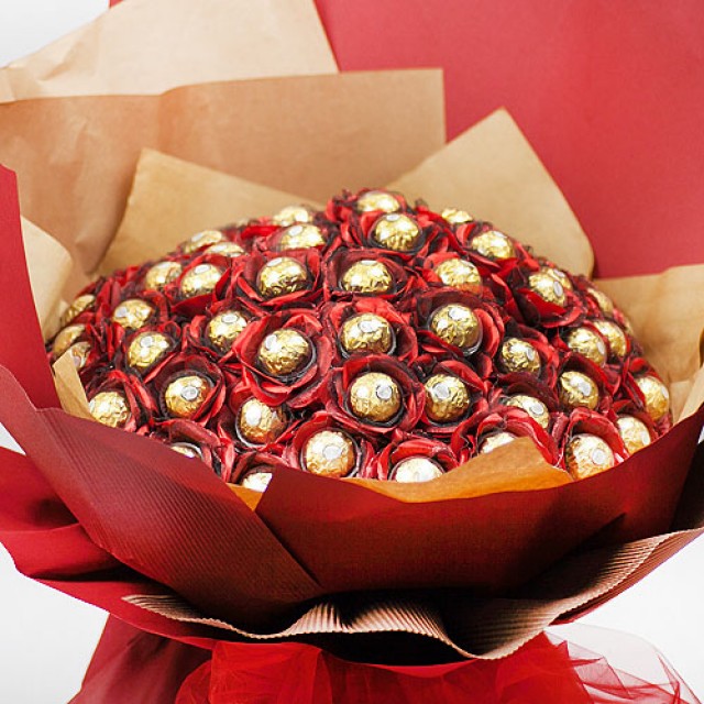 情人節專屬 真愛永恆66顆金莎巧克力花束