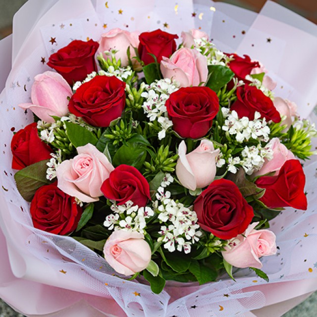 浪漫告白 雙色玫瑰花束 全省配送