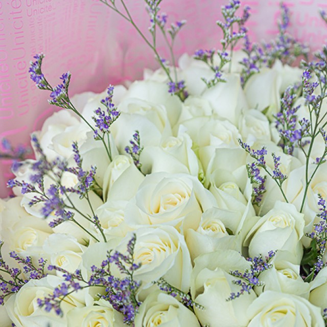愛情恆久 99朵白玫瑰告白花束