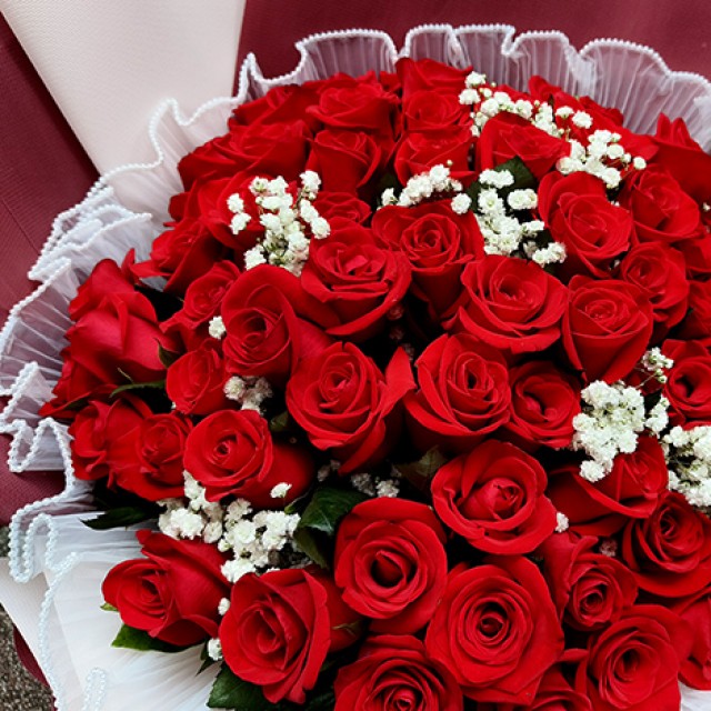 66朵紅玫瑰告白花束  珍愛不變