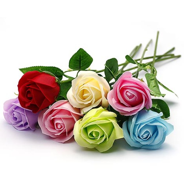 花店獻禮  高雅精緻單朵玫瑰香皂花  單枝花盒