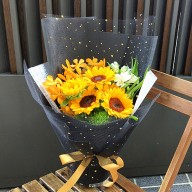 璀璨未來 超搶眼的向日葵畢業花束