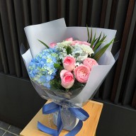 粉紅泡泡新品種玫瑰 呢喃情話七夕花束