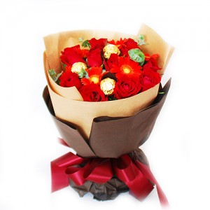 台北網路花店 花禮代客送花冠軍 金莎紅玫瑰花束