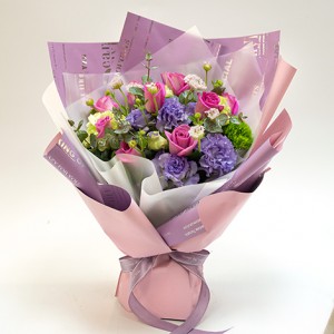 韓系女子最愛 浪漫歐巴 粉嫩紫色系花束