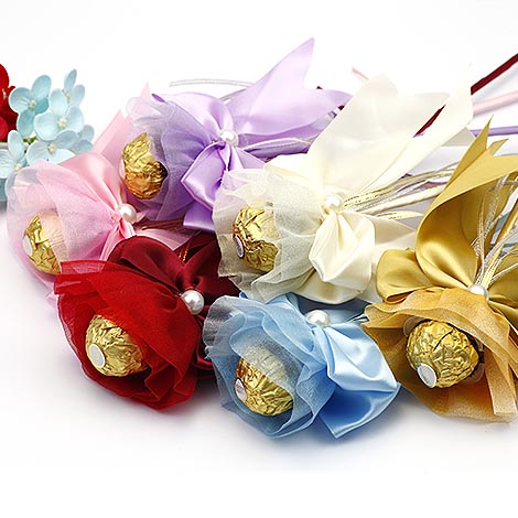 婚禮進場暢銷熱賣婚禮金莎花棒 心願網路花店