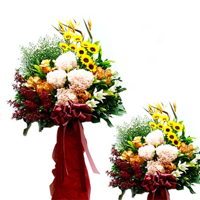 豪華西式花籃澎湃祝福花籃一座花店台北當日可送 心願網路花店