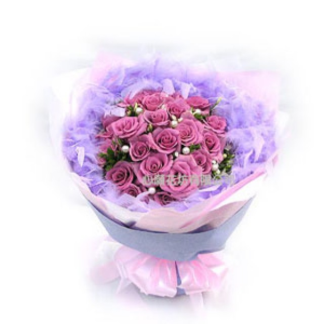 藏愛玫瑰花束花店熱銷的紫玫瑰花束 心願網路花店