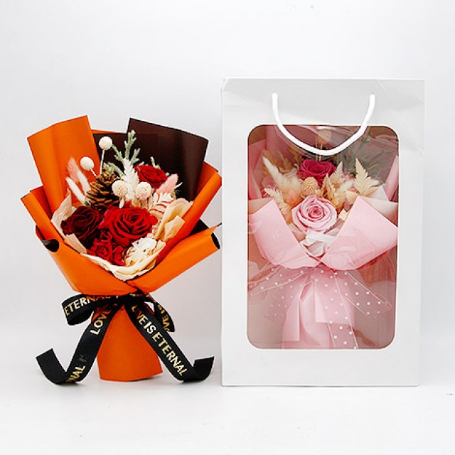 情人節禮物永生花玫瑰花束 447 心願網路花店