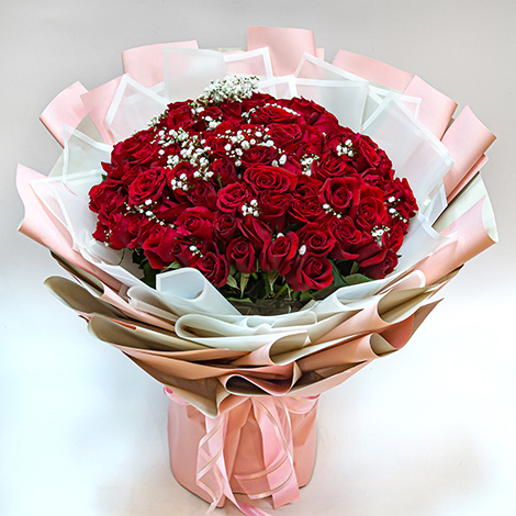 求婚首選  99朵紅玫瑰花束  花店精心推薦