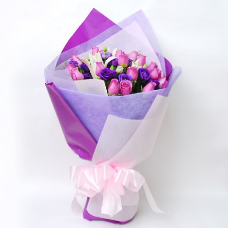 獨一無二的愛  紫玫瑰花束 訂花告白冠軍 